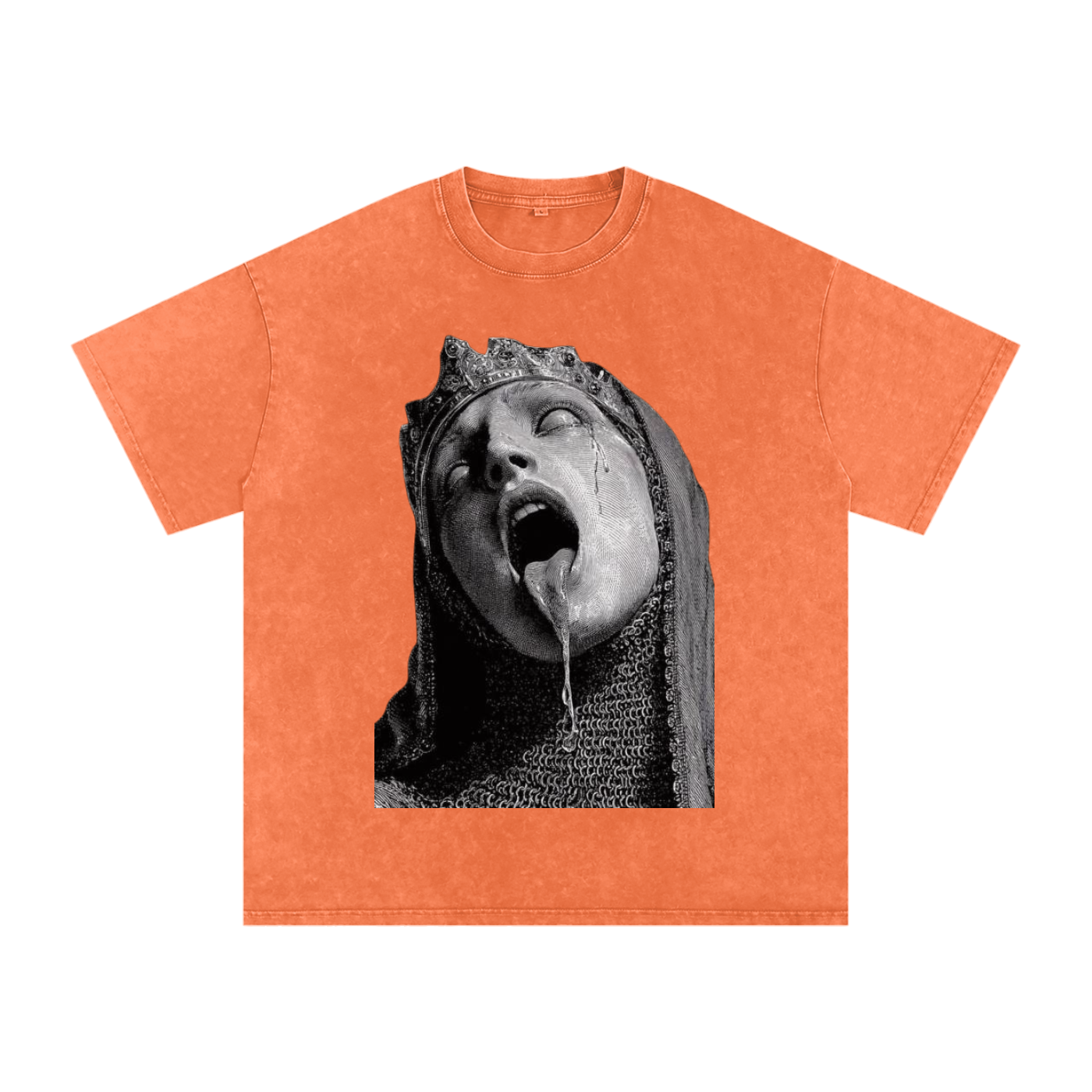 Snow Washed Oversized Cotton T-Shirt