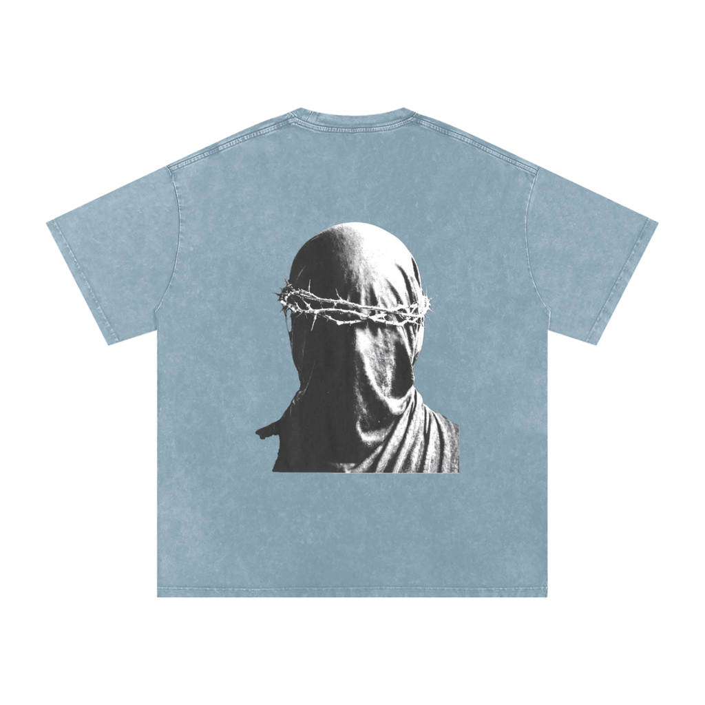 Snow Washed Oversized Cotton T-Shirt