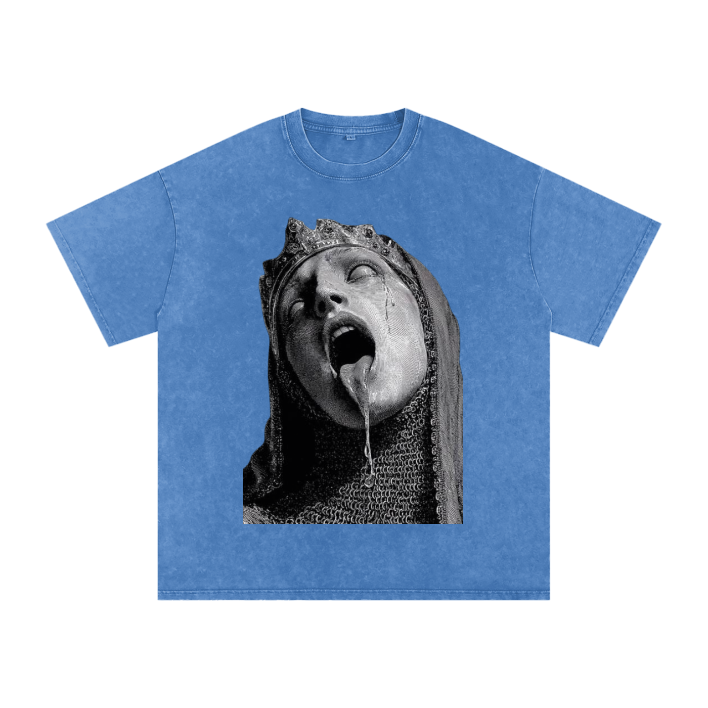 Snow Washed Oversized Cotton T-Shirt