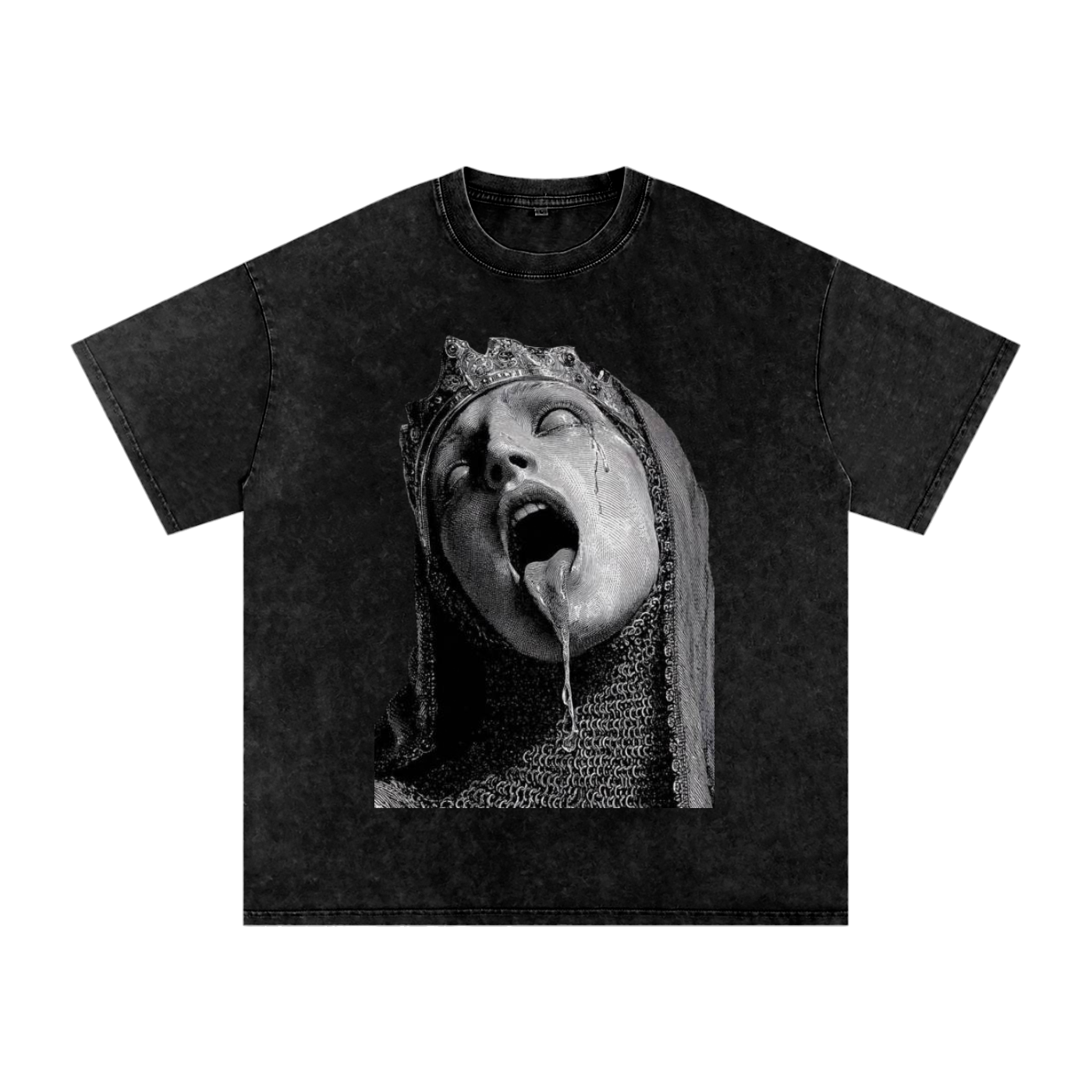 Snow Washed Oversized Cotton T-Shirt