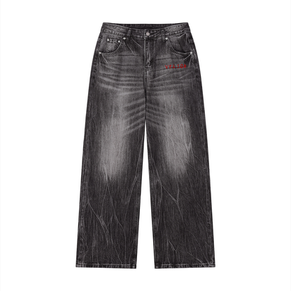 Men’s Vintage Wash Wide Leg Jeans
