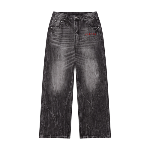 Men’s Vintage Wash Wide Leg Jeans