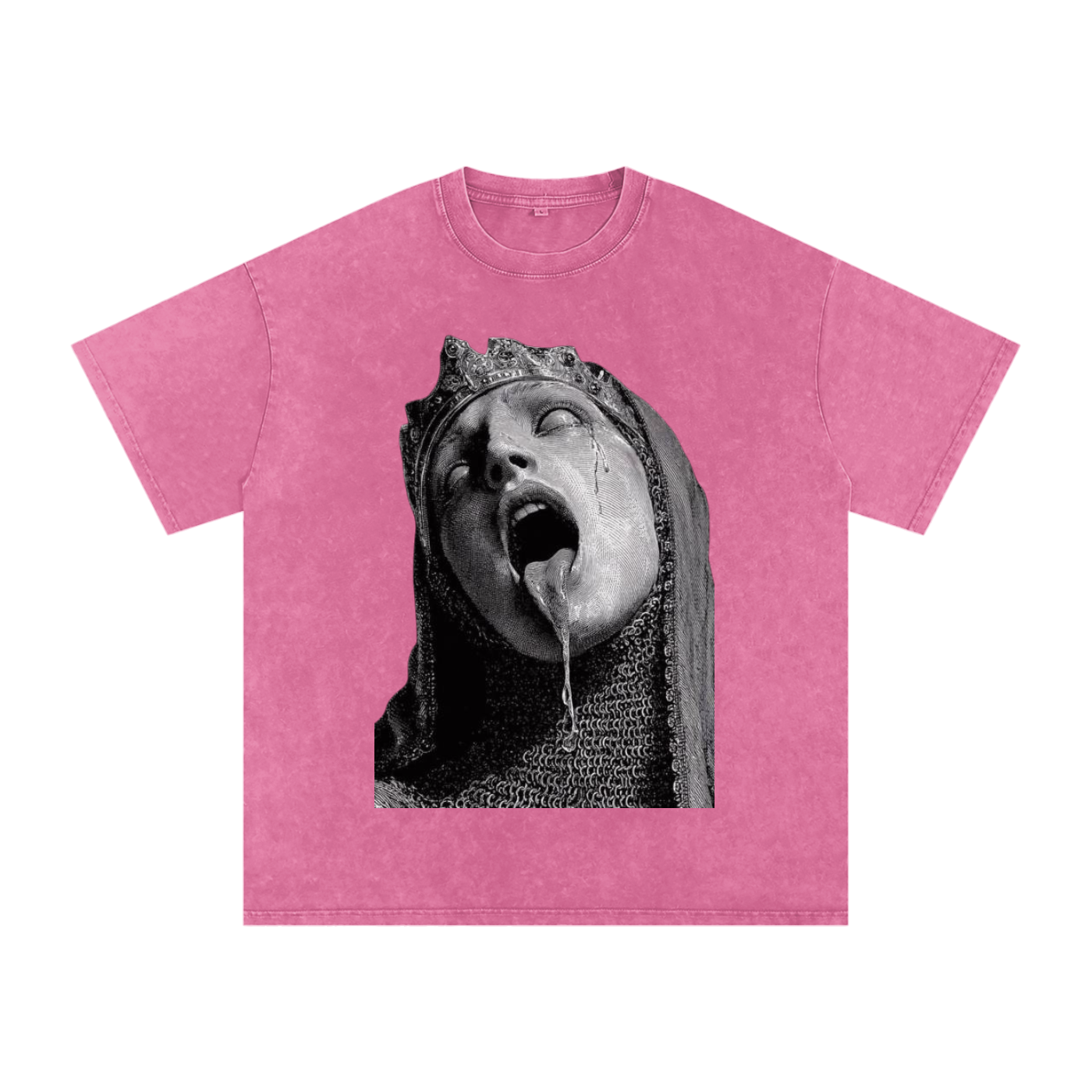 Snow Washed Oversized Cotton T-Shirt