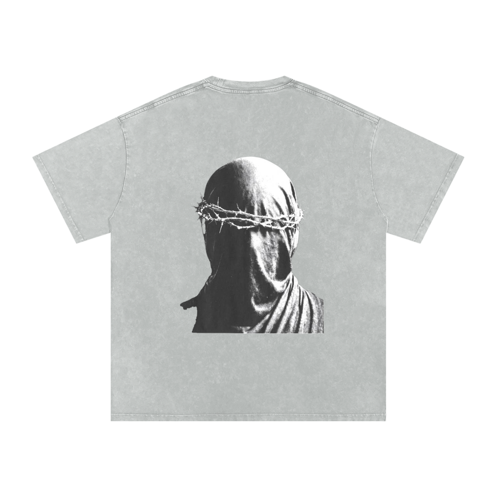 Snow Washed Oversized Cotton T-Shirt