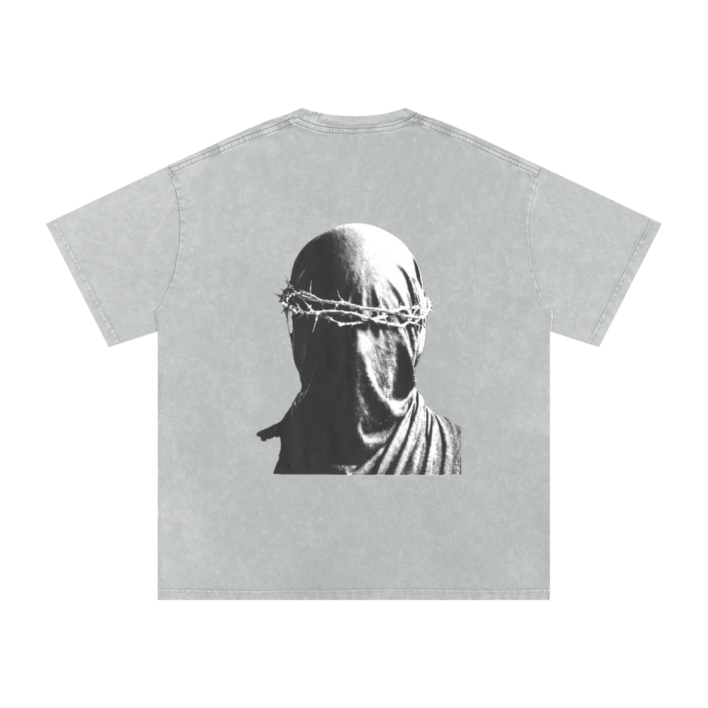 Snow Washed Oversized Cotton T-Shirt