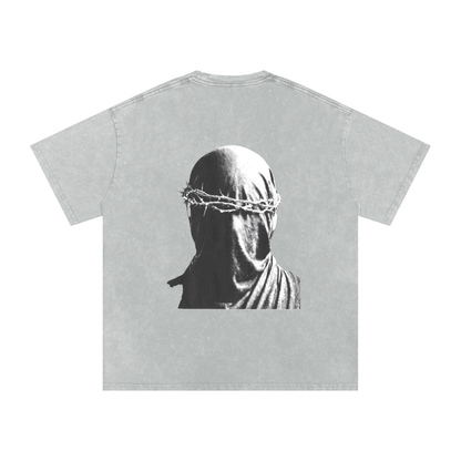 Snow Washed Oversized Cotton T-Shirt