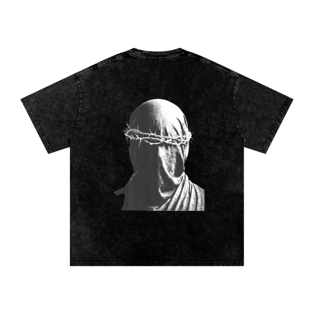 Snow Washed Oversized Cotton T-Shirt