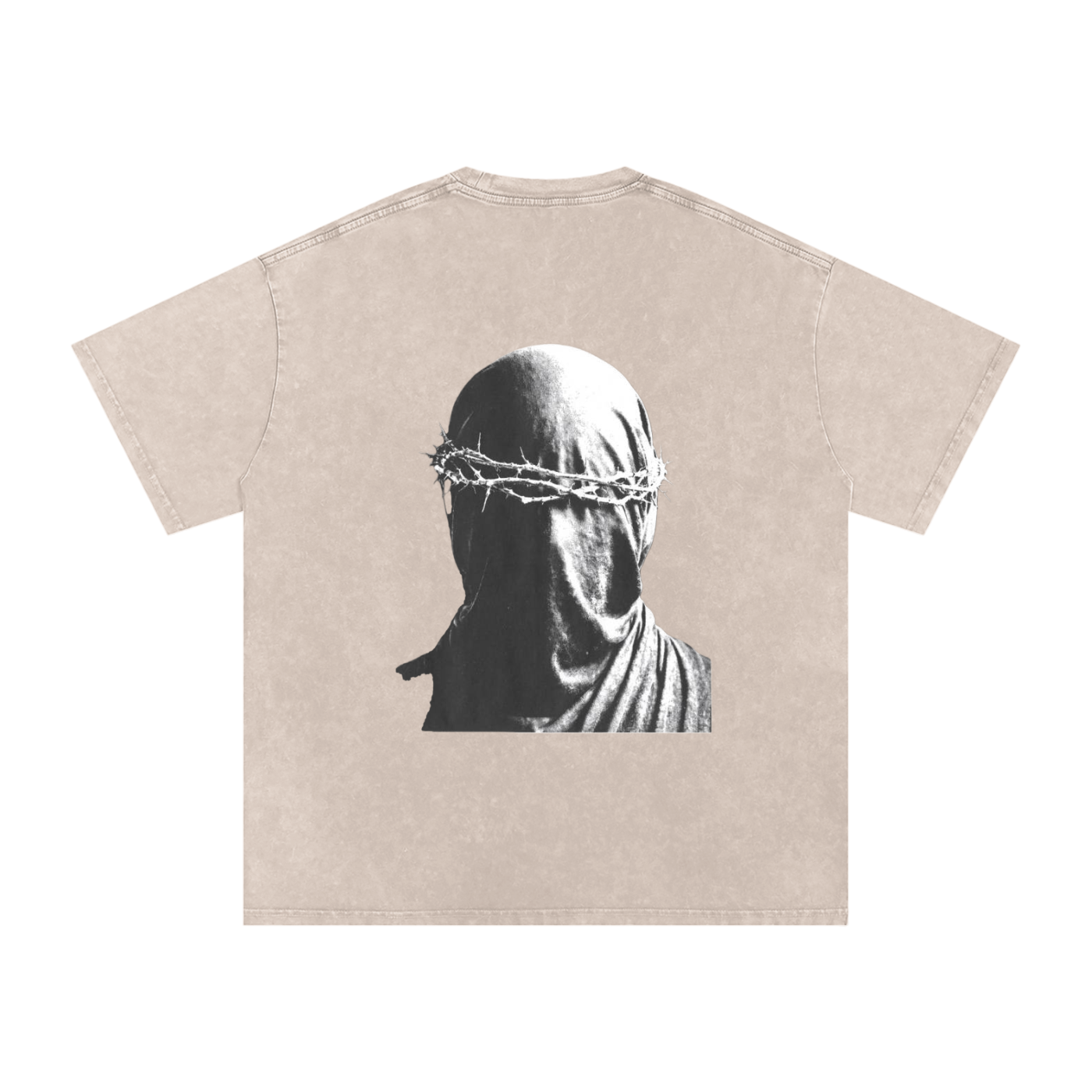 Snow Washed Oversized Cotton T-Shirt