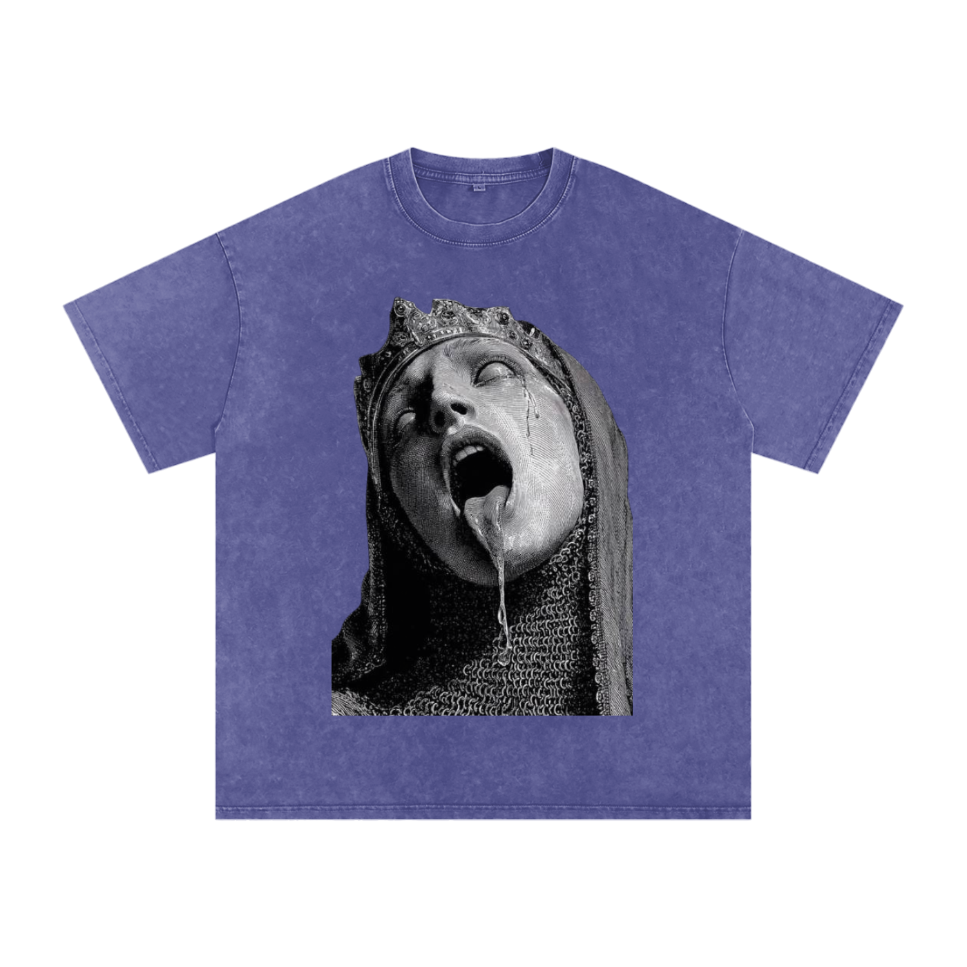 Snow Washed Oversized Cotton T-Shirt