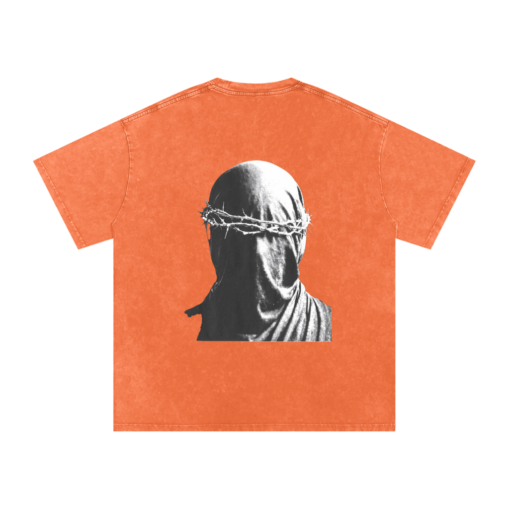 Snow Washed Oversized Cotton T-Shirt